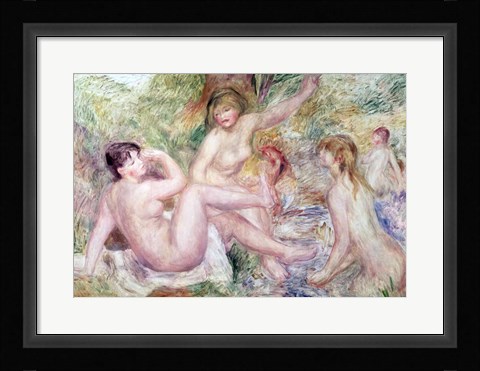Framed Study for the Large Bathers, 1885-1901 Print