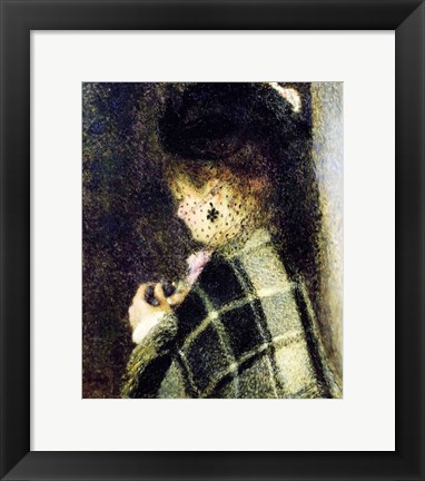 Framed Young Woman with a Small Veil, c.1875 Print