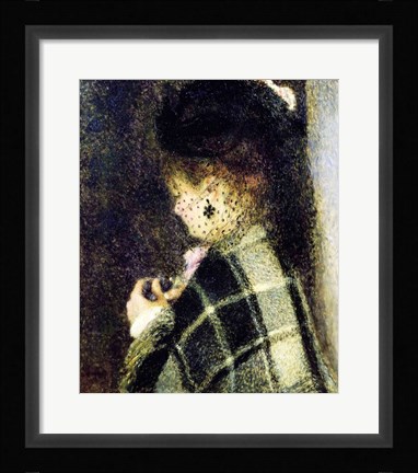 Framed Young Woman with a Small Veil, c.1875 Print