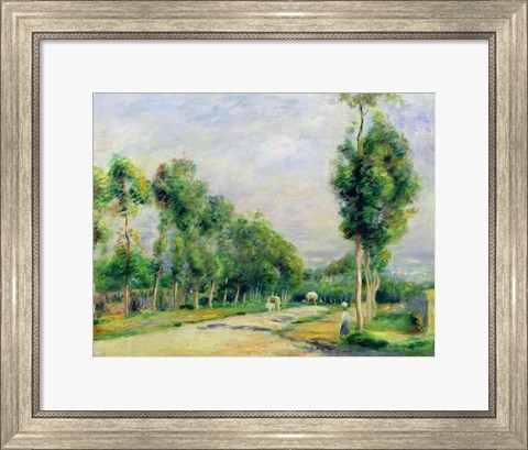 Framed Road to Versailles at Louveciennes Print
