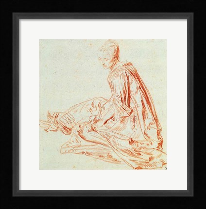 Framed Woman Smiling, 1875 Print