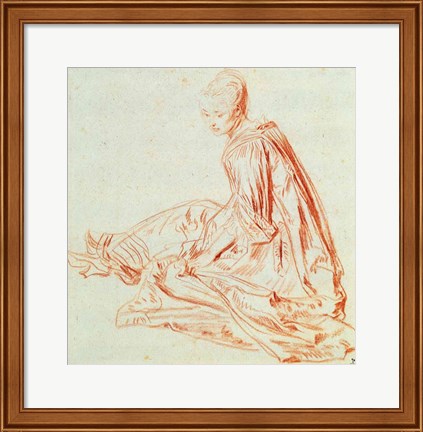 Framed Woman Smiling, 1875 Print