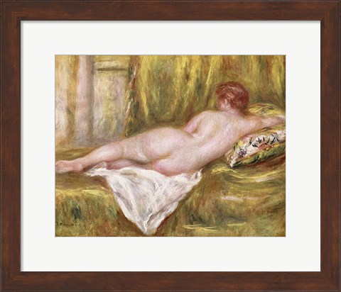 Framed Reclining Nude from the Back Print