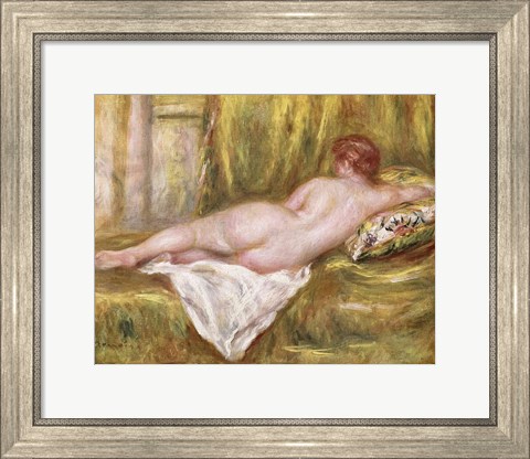 Framed Reclining Nude from the Back Print