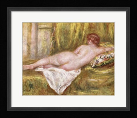 Framed Reclining Nude from the Back Print