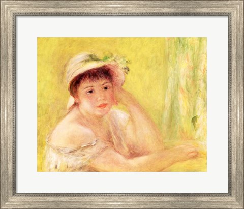 Framed Woman in a Straw Hat, 1879 Print