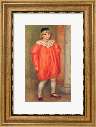 Framed Claude Renoir in a clown costume, 1909 Print