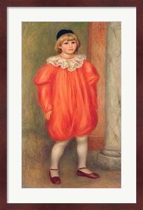 Framed Claude Renoir in a clown costume, 1909 Print