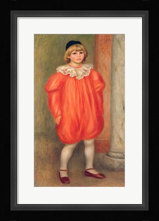 Framed Claude Renoir in a clown costume, 1909 Print