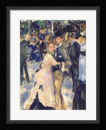 Framed Ball at the Moulin de la Galette, 1876 - close up Print