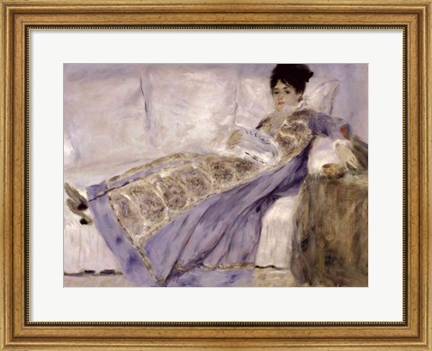 Framed Madame Monet on a Sofa, c.1874 Print
