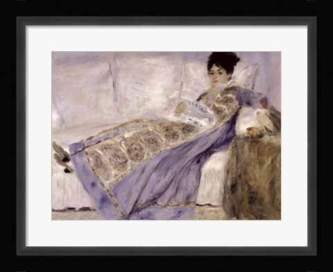 Framed Madame Monet on a Sofa, c.1874 Print