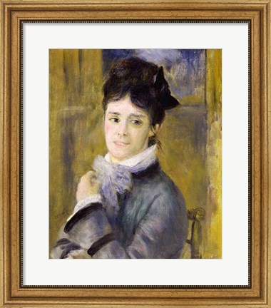 Framed Portrait of Madame Claude Monet Print