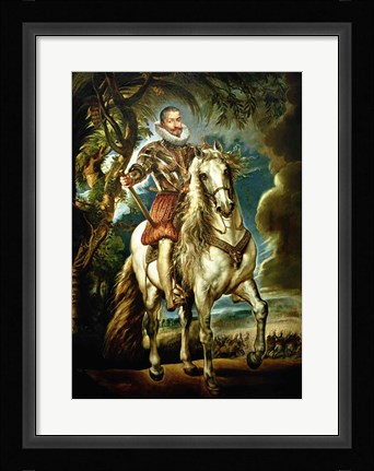Framed Equestrian portrait of the Duke of Lerma Print