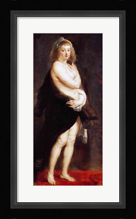 Framed Helena Fourment in a Fur Wrap, 1636-38 Print