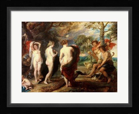 Framed Judgement of Paris - dark colors Print