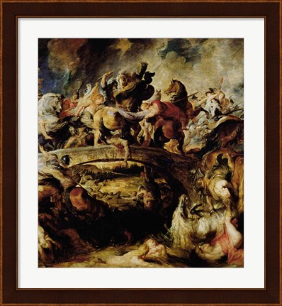Framed Battle of the Amazons and Greeks Print