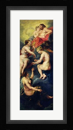 Framed Medici Cycle: The Three Fates Foretelling the Future of Marie de Medici Print