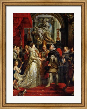 Framed Proxy Marriage of Marie de Medici Print