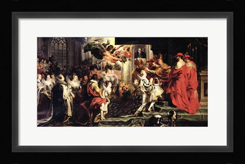 Framed Coronation of Marie de Medici Print
