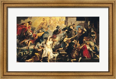 Framed Apotheosis of Henri IV and the Proclamation of the Regency of Marie de Medici Print