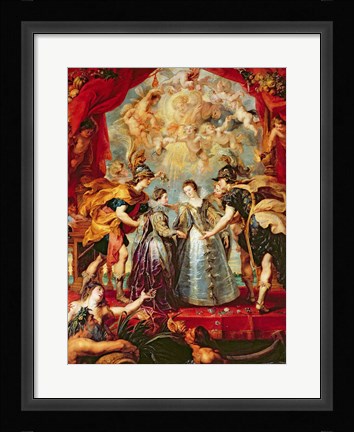 Framed Medici Cycle: Exchange of the Two Princesses of France and Spain Print
