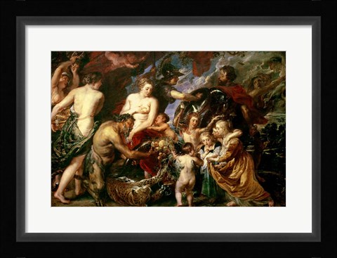 Framed Minerva Protects Pax from Mars Print