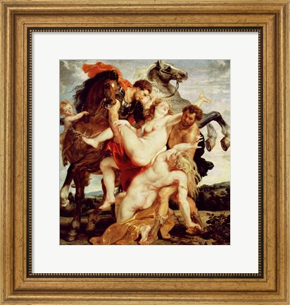 Framed Rape of the Daughters of Leucippus Print