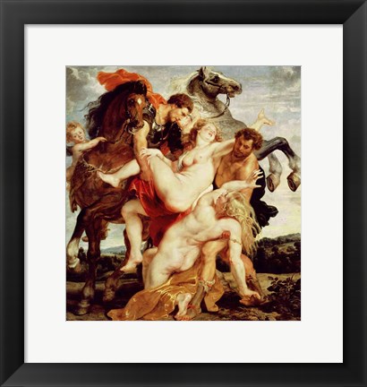 Framed Rape of the Daughters of Leucippus Print