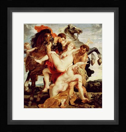Framed Rape of the Daughters of Leucippus Print
