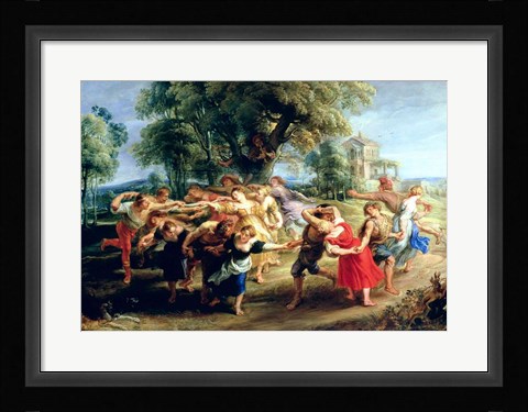Framed Peasant Dance Print