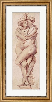 Framed Embracing Couple Print