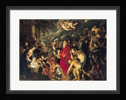 Framed Adoration of the Magi, 1610 Print