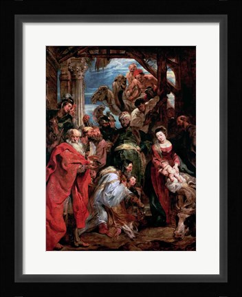 Framed Adoration of the Magi, 1624 Print