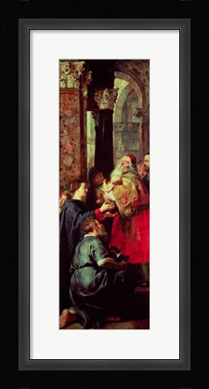 Framed Presentation in the Temple, right panel from the Descent from the Cross triptych Print