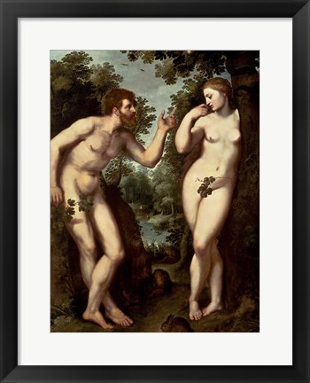 Framed Adam and Eve, c.1599 Print
