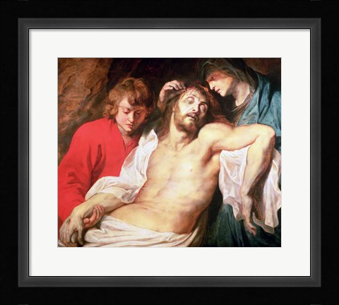 Framed Lament of Christ by the Virgin and St. John Print