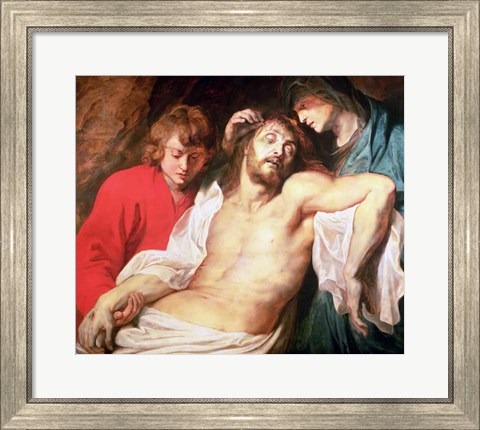 Framed Lament of Christ by the Virgin and St. John Print