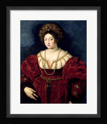 Framed Posthumous portrait of Isabella d'Este Print