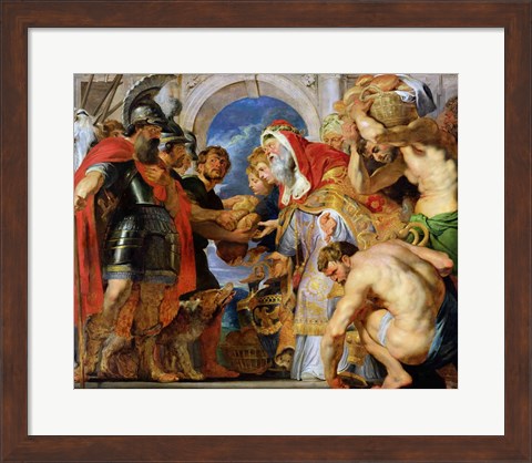 Framed Abraham and Melchizedek Print