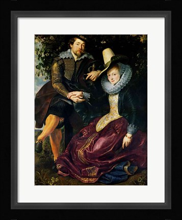 Framed Self portrait with Isabella Brandt Print