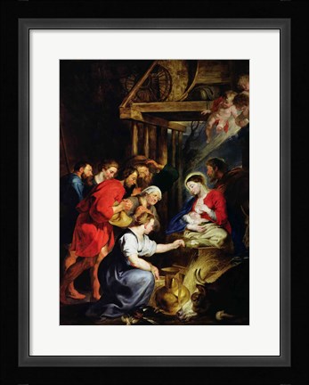 Framed Adoration of the Shepherds Print