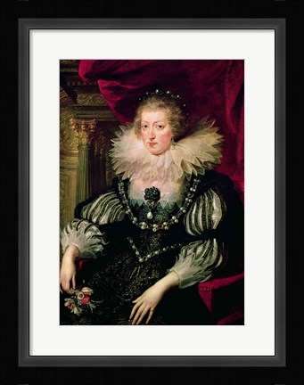 Framed Portrait of Anne of Austria - detail Print