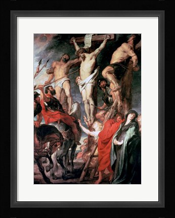 Framed Christ Between the Two Thieves, 1620 Print
