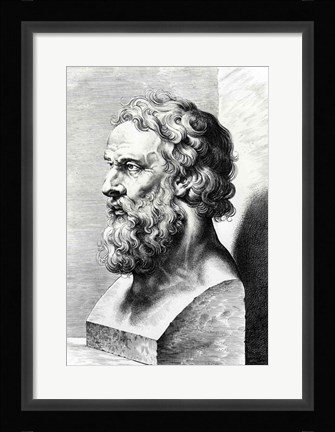 Framed Bust of Plato Print