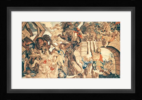 Framed Battle of Pons Milvius Print