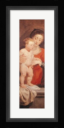 Framed Triptych of Christ in the Straw Print