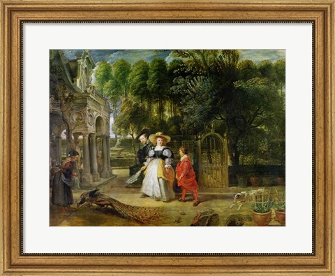 Framed Rubens and Helene Fourment Print