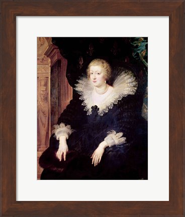 Framed Portrait of Anne of Austria Print