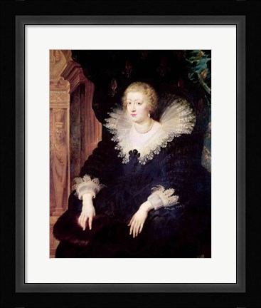 Framed Portrait of Anne of Austria Print